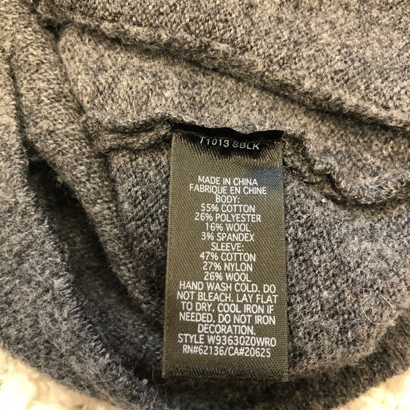 Guess Y2K Cotton & Wool Grey Knit Sweater Blazer small - Picture 7 of 7